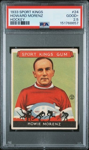 1933 SPORT KINGS HOWARD (HOWIE) MORENZ #24 PSA 2.5