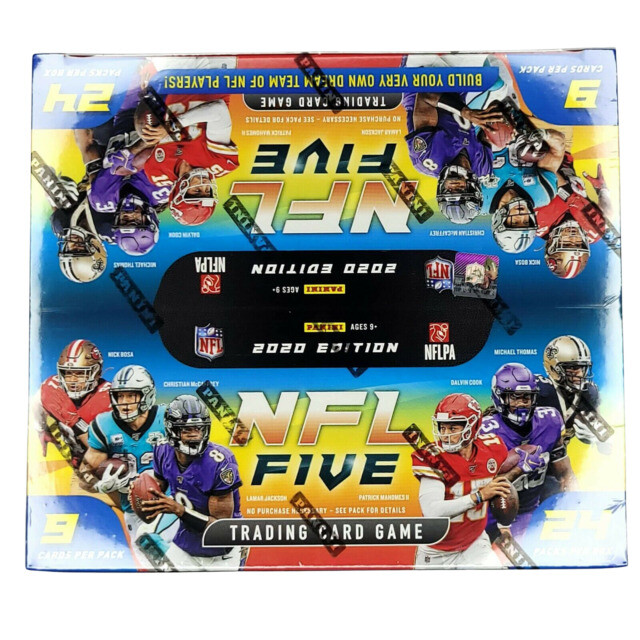 2020 Panini NFL Five Football Factory Sealed Booster Box 24 Packs Per Box!