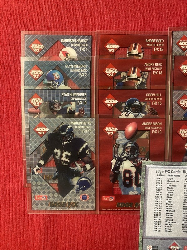 1993 Collectors Edge F/X 17 Card Lot Steve Young Thurman Thomas Andre Reed Rison gallery