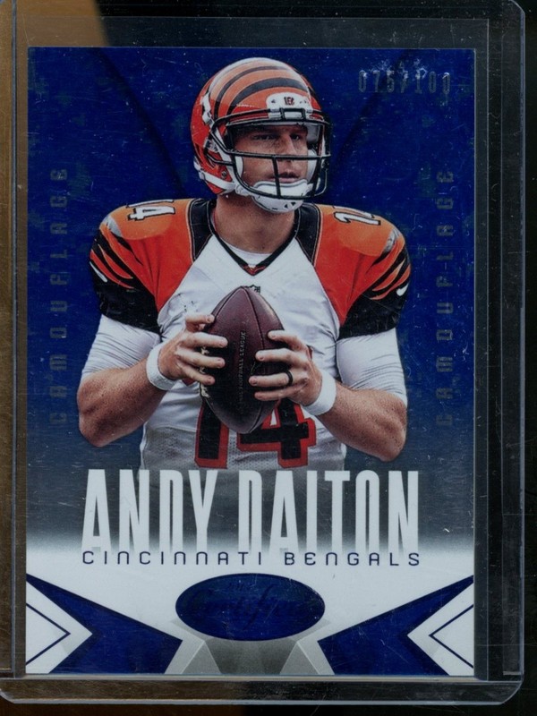 2014 Panini Certified Andy Dalton Camo Blue #/100 Cincinnati Bengals #20