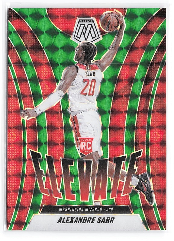 2024-25 Panini Mosaic #7 Alexandre Sarr Elevate Mosaic Green