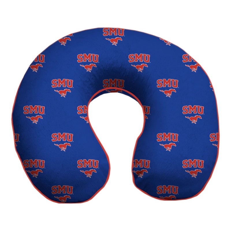 NCAA Repeat Logo Memory Foam Travel Neck Pillow Texas A&M or SMU Mustangs NEW
