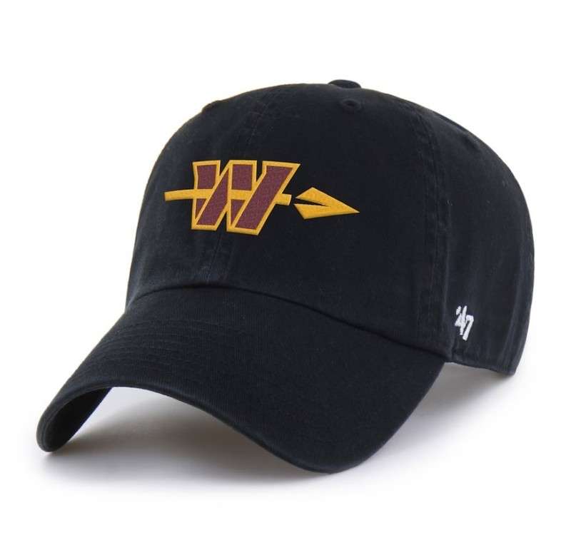 [SALE] Washington Commanders '47 Alternate Clean Up Adjustable Hat Black NFL Cap gallery