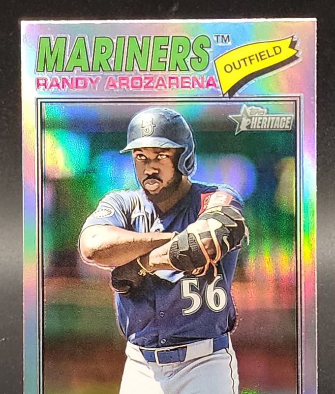 2026 Topps Heritage Randy Arozarena Chrome Refractor #286 Seattle Mariners gallery