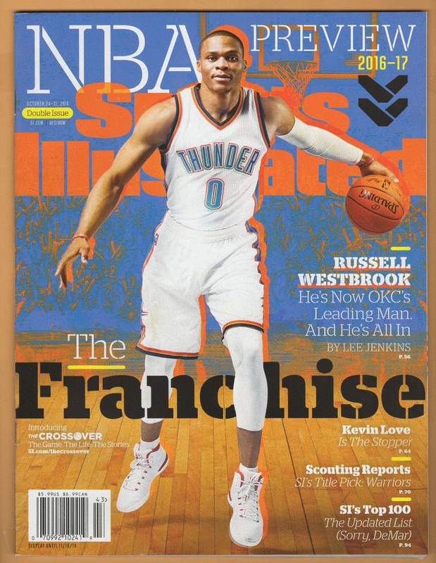 October 24-31, 2016 Russell Westbrook OKC Thunder Sports Illustrated NO LABEL