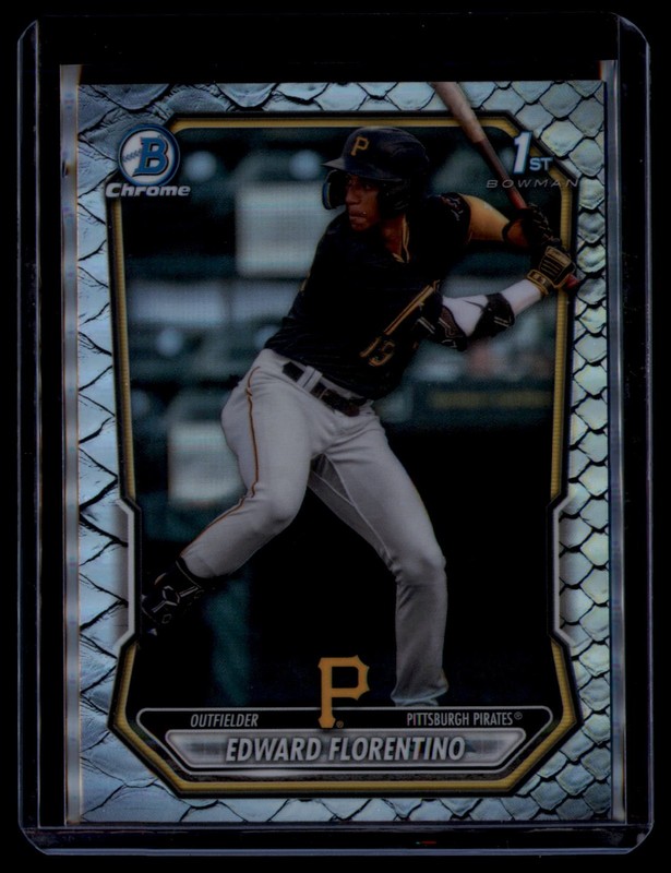 2026 Bowman #BCP-82 Edward Florentino Chrome Prospects Reptilian Refractor