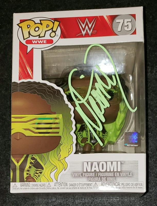 NAOMI signed funko pop , wwe, aew