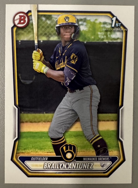 2026 Bowman Brailyn Antunez Prospects #BP-41 Milwaukee Brewers