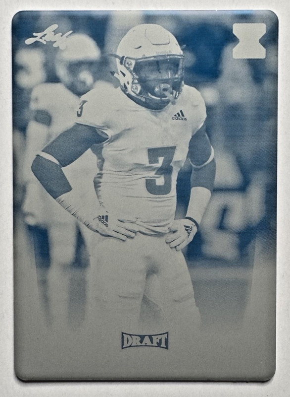Eno Benjamin 2020 Leaf Metal Draft PRINTING PLATE CYAN #31 Arizona State #’d 1/1