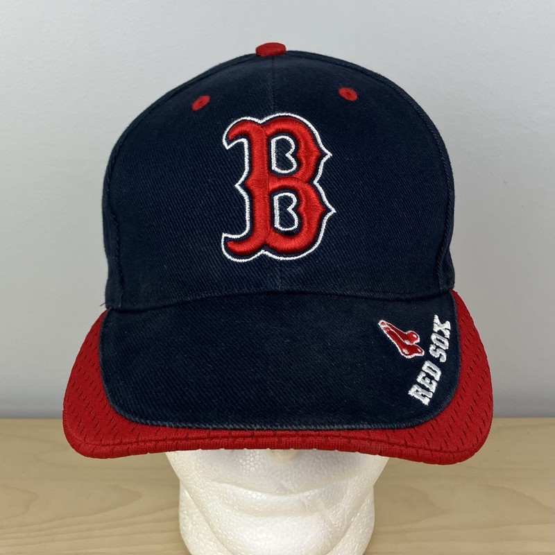 Boston Red Sox MLB Strapback Hat Twins Enterprise Navy Red & White Embroidered gallery