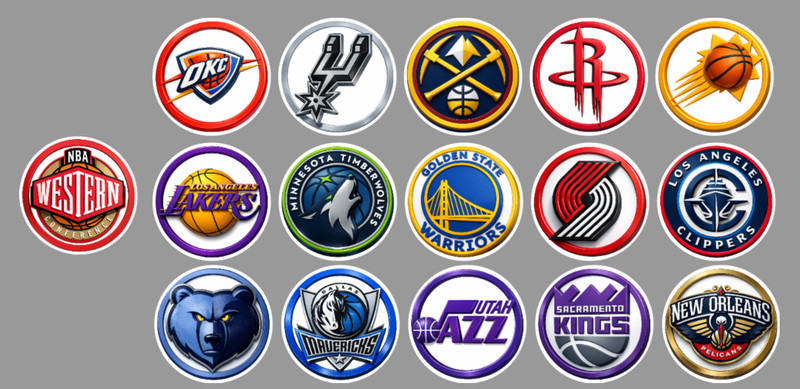 Handcrafted Basketball Team Magnets 0.9" FULL SET/ALL 30 TEAMS.For Fan Standings gallery