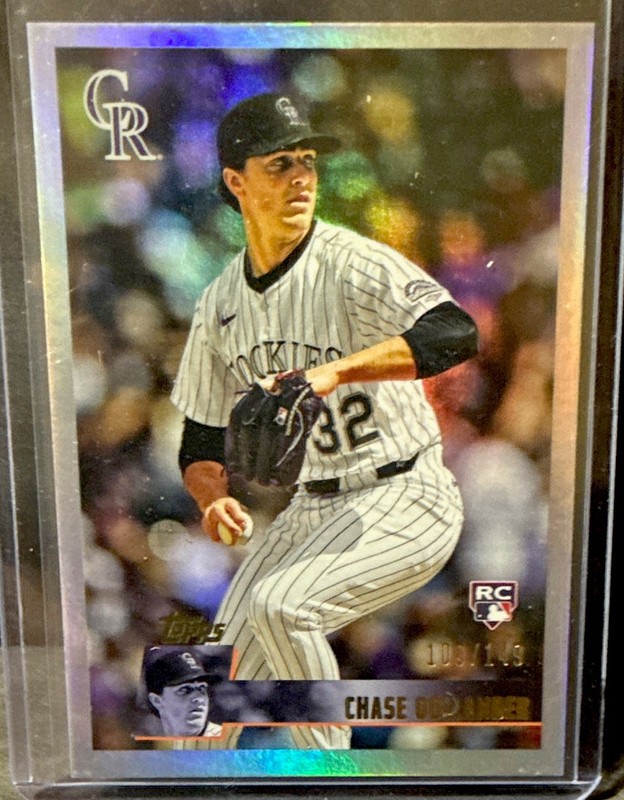 Topps 2025 Archives Rookie Rainbow Foilboard /149 #173 Chase Dollander Rockies