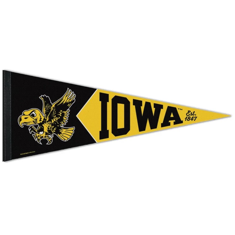 Iowa Hawkeyes Retro 12″ x 30″ Premium Pennant FREE SHIPPING