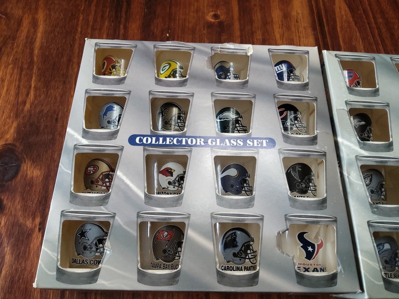 Hunter NFL Shot Glasses, Collector Set Team NFL AFC/NFC Football, 32 Teams gallery