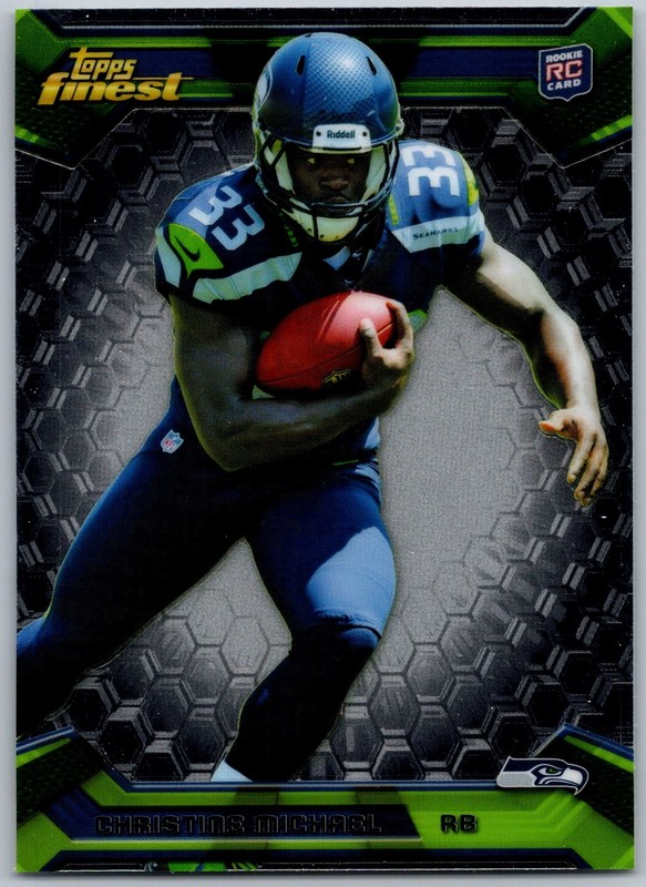 2013 Finest 137 Christine Michael RC Seattle Seahawks Football Card