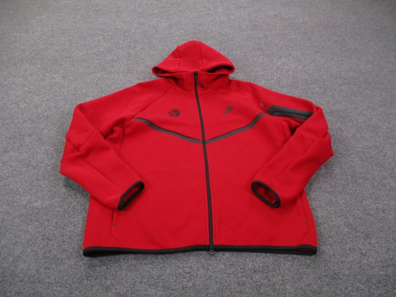 Toronto Raptors Hoodie Sweatshirt Mens XL Red Nike Tech Fleece Basketball NBA