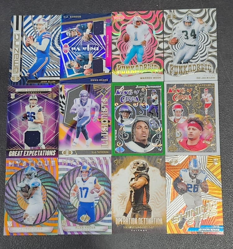 2023 Illusions Football INSERTS with Parallels You Pick – 2 Card Minimum