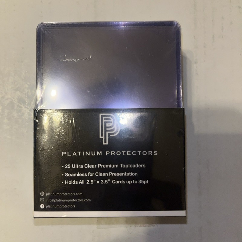 Lot Of 10 Platinum Protectors 3" X 4" Platinum Toploader for Trading Cards Clear gallery