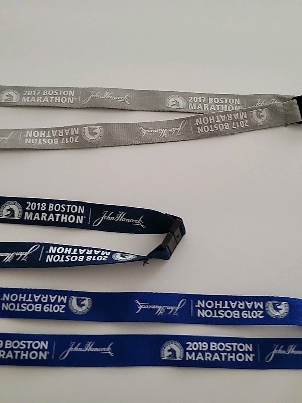 Boston Marathon John Hancock Lanyard Lot Of 3 - 2017, 2018, & 2019 gallery