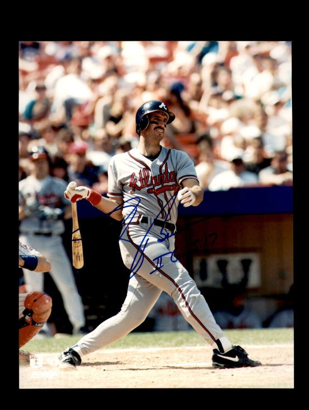Sid Bream Signed 8×10 Photo Autograph Braves