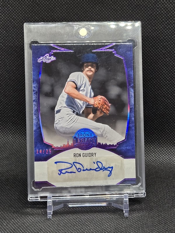 RON GUIDRY Auto /25 Purple Holo Foil 💜 Rare Bronx Legacy NYC Spectrum Yankees