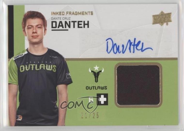 2020 Upper Deck Overwatch League Inked Fragments 21/25 Danteh #IF-24 Auto 00mx
