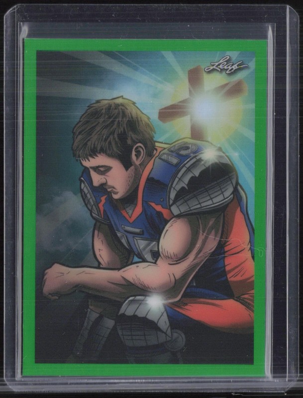 2026 Leaf Metallic Imaginations Prismatic Green #MI16 Tim Tebow 2/25