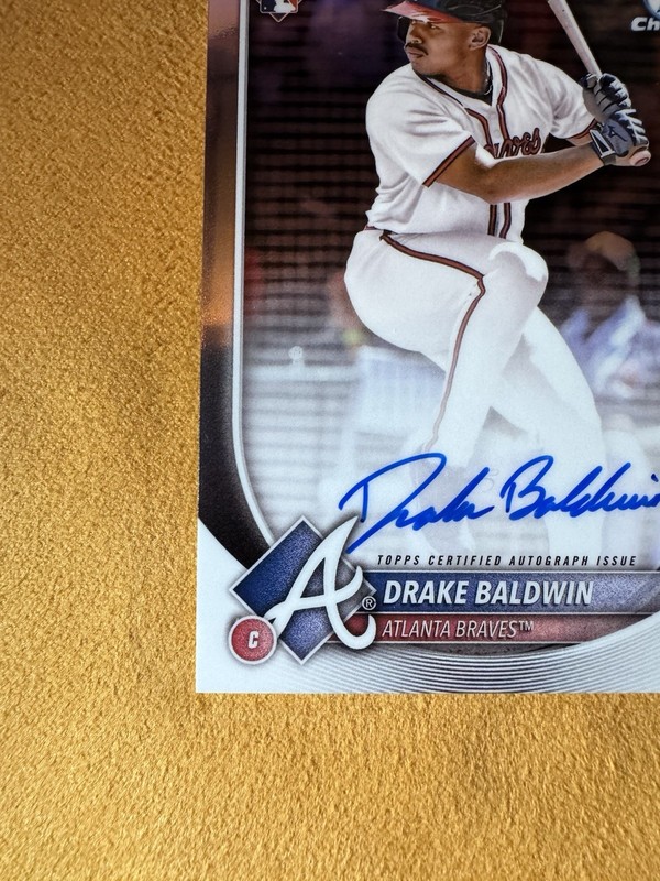 Topps 2025 Bowman Chrome Drake Baldwin Braves Rookie Auto RC #CRA-DB gallery