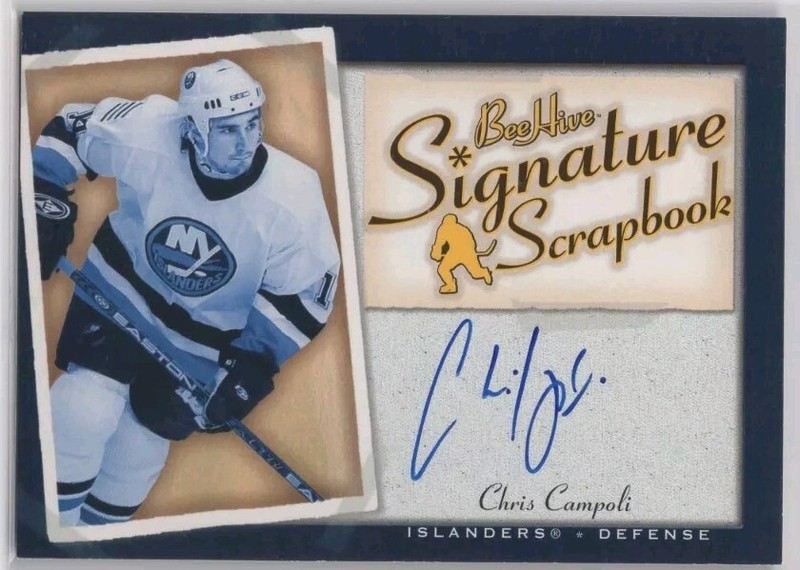 2005-06 Upper Deck Bee Hive Chris Campoli Signature Scrapbook Auto Card #SS-CC
