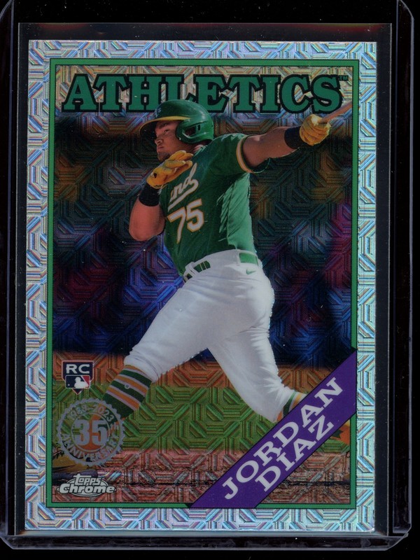 2023 Topps #2T88C-37 Jordan Díaz ’88 Topps 35th Anniversary Chrome Silver Pack