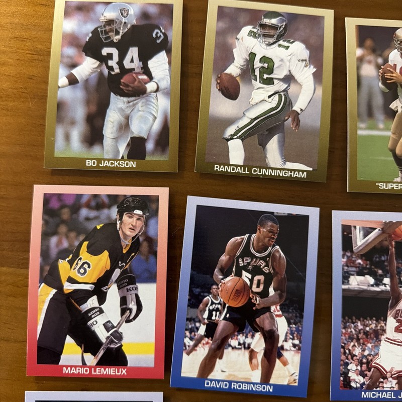 1989-90 All-Sports Superstars Series 2 Complete Set (12) - Jordan, Bird, Montana gallery