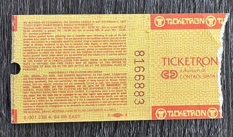 Mar 10 1985 New Jersey Nets NBA Ticket Stub vs Dallas Mavericks - Aguirre 32 pts gallery