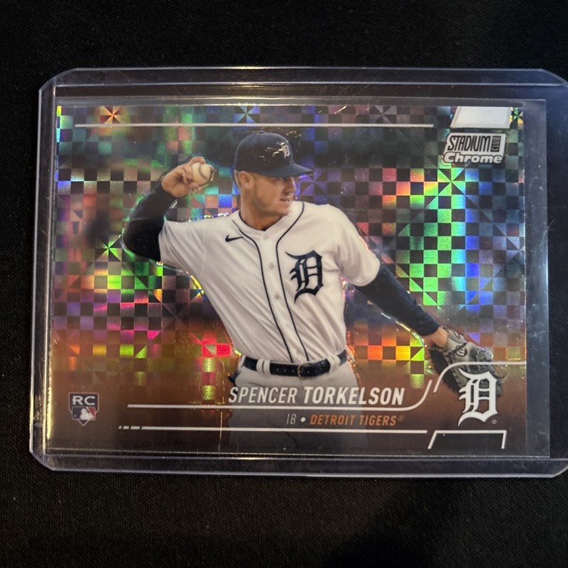 🔥Spencer Torkelson 2022 Topps Stadium Club Chrome X-Fractor Rookie RC Tigers