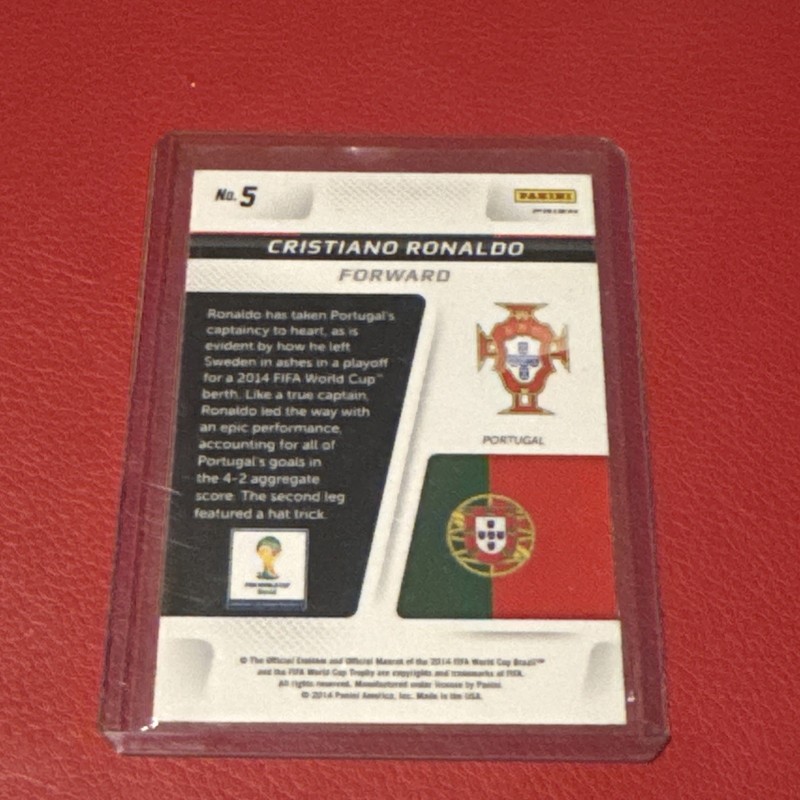 2014 Prizm World Cup Captains CRISTIANO RONALDO Red White Blue Plaid CR7 gallery