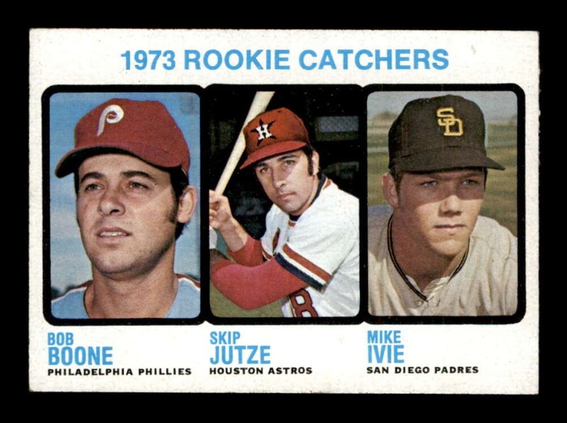 1973 Topps #613 Bob Boone/Skip Jutze/Mike Ivie Rookie Catchers EXMT X3732050