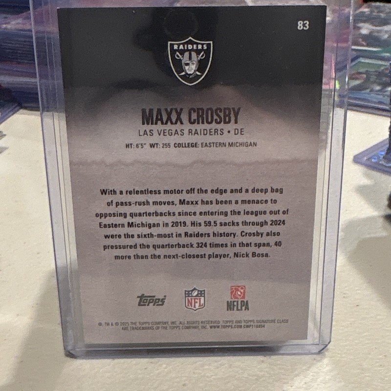 Topps Signature Class 2025 Maxx Crosby Raiders #83 31/50 gallery