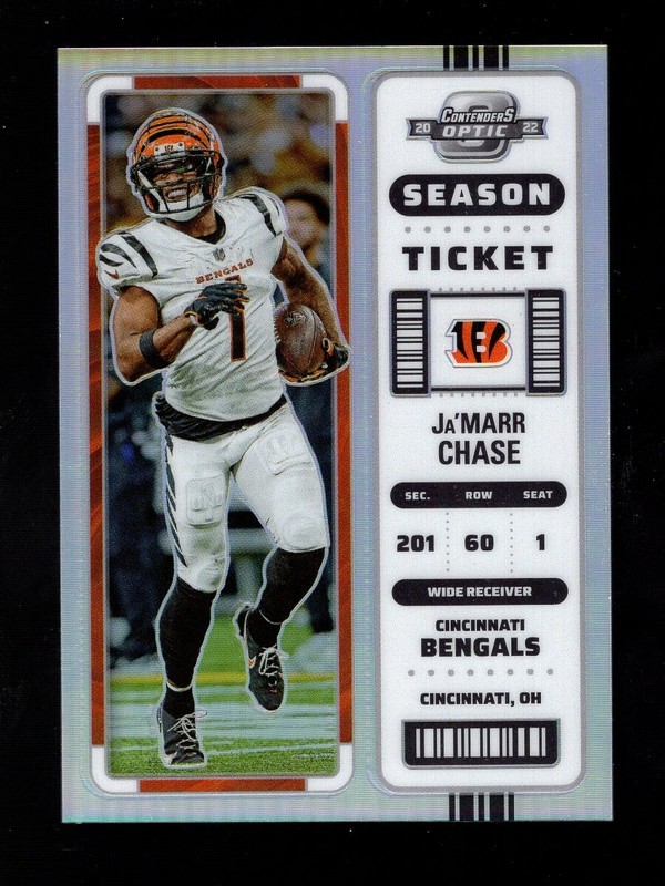 2022 OPTIC CONTENDERS SILVER PRIZM #10 Ja’MAR CHASE BENGALS