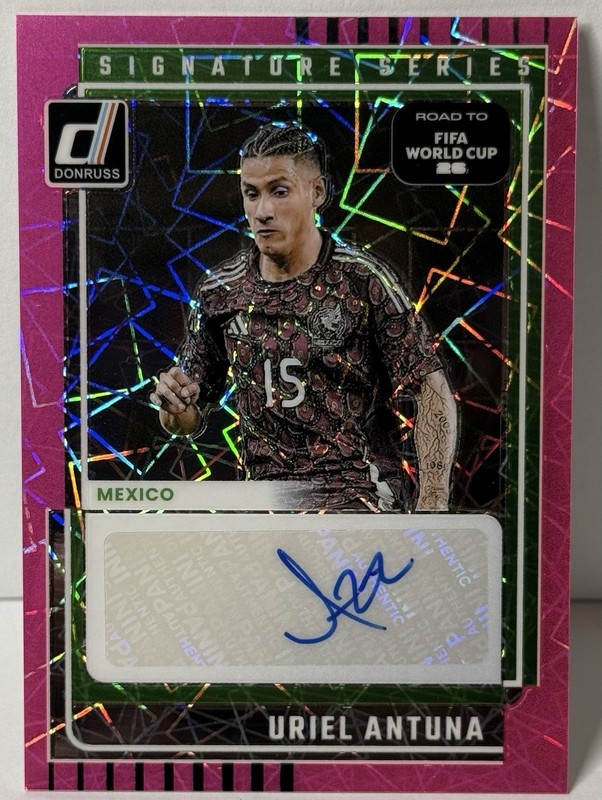 URIEL ANTUNA 2026 Donruss Road To World Cup PINK VELOCITY AUTO MEXICO SP #SS-UA
