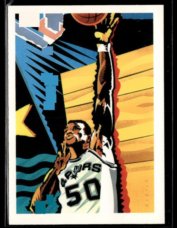 1990-91 Hoops #378b David Robinson Basketball half visible on front Card 2603O