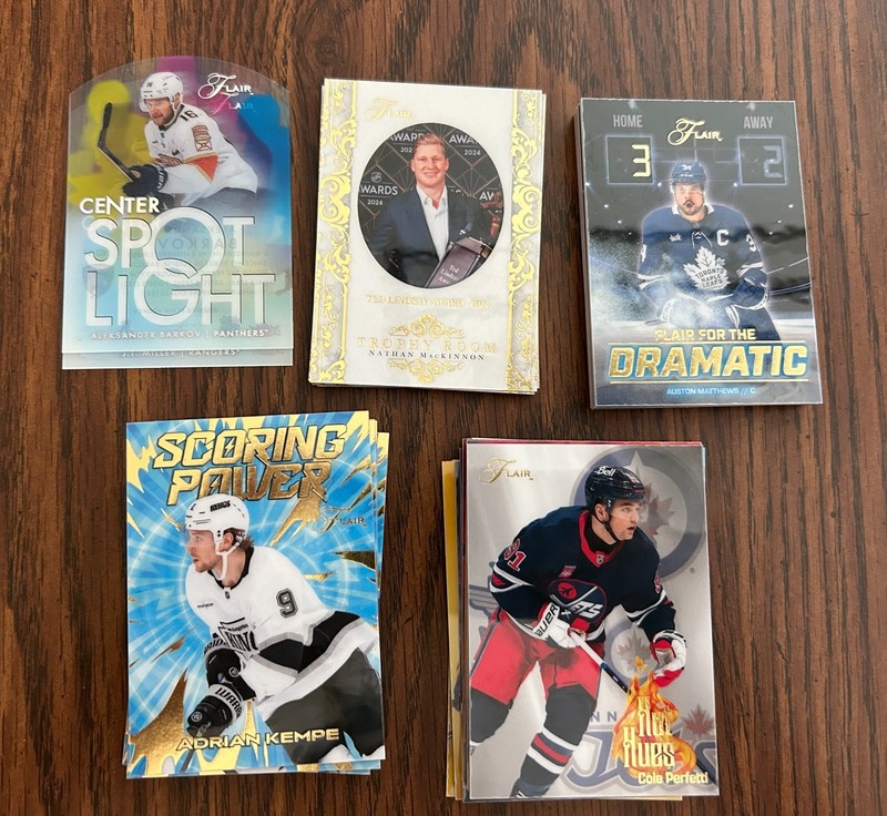 2025-26 FLAIR HOCKEY INSERTS – DRAMATIC/HUES/POWER/TROPHY/CENTER – YOU PICK