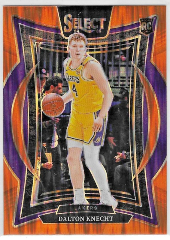 2024-25 PANINI SELECT DALTON KNECHT RC #91 CONCOURSE ORANGE FLASH PRIZM