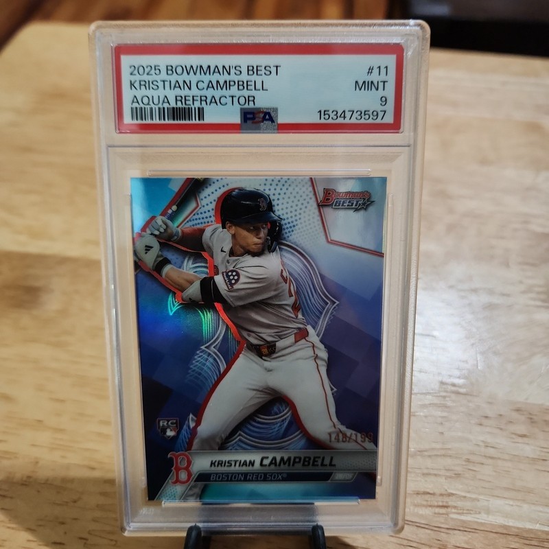 2025 Bowman’s Best Kristian Campbell [Aqua Refractor] #11 /199 – RC