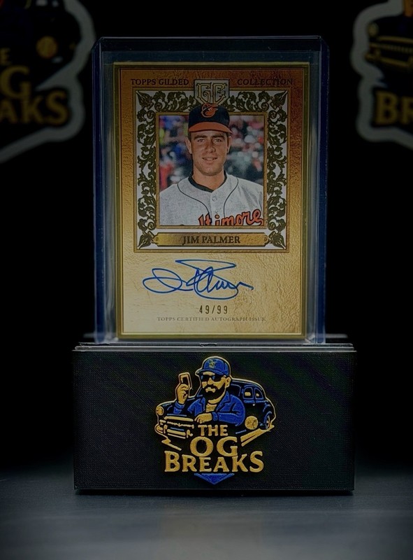 Jim Palmer 2025 Topps Gilded Collection Gold Framed Hall of Famers Auto/99