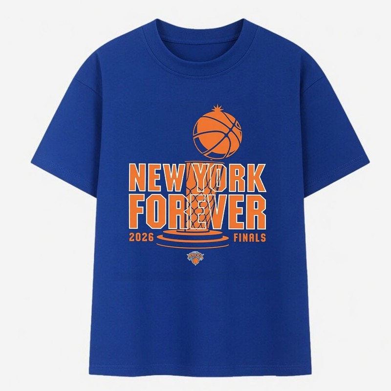 New York Forever T-Shirt Basketball Finals 2026 NY Sports Blue Gildan Tee