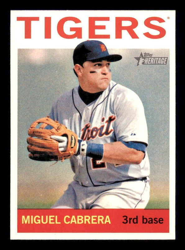 2013 Topps Heritage #426 Miguel Cabrera (SP) Tigers (Action) Image