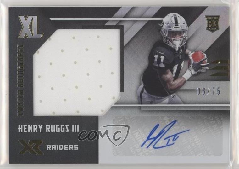 2020 Panini XR Rookie XL Swatch 3/75 Henry Ruggs III #RXL-HR Auto RC 0u1