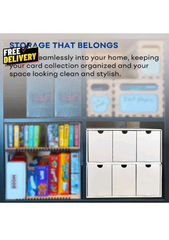Trading Card Storage Box Top Loaders Storage Box with 40 Dividers Cardboard T... gallery