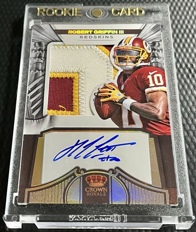 2012 Robert Griffin III Redskins 79/99 Crown Royale Auto Jumbo 3-Color Patch RC.