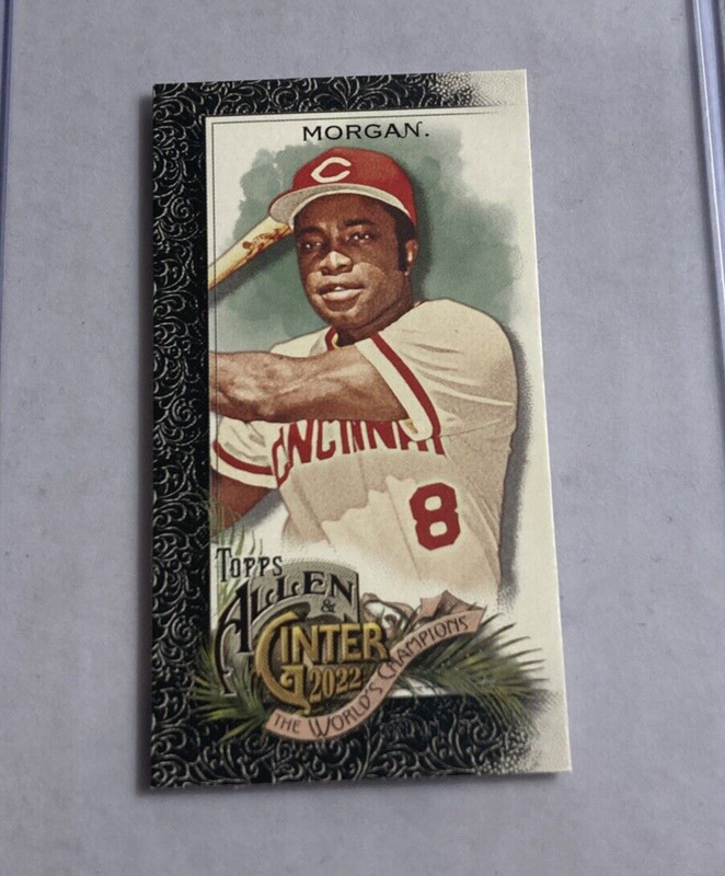 2022 Topps Allen and Ginter #140- JOE MORGAN Black Border Mini Parallel SP