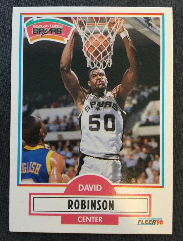 1990-91 Fleer #172 David Robinson San Antonio Spurs RC Rookie HOF MINT